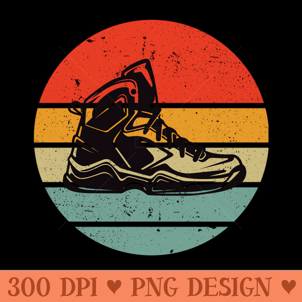 Vintage Art Basketball Shoe - High-Quality PNG Download - Good Value