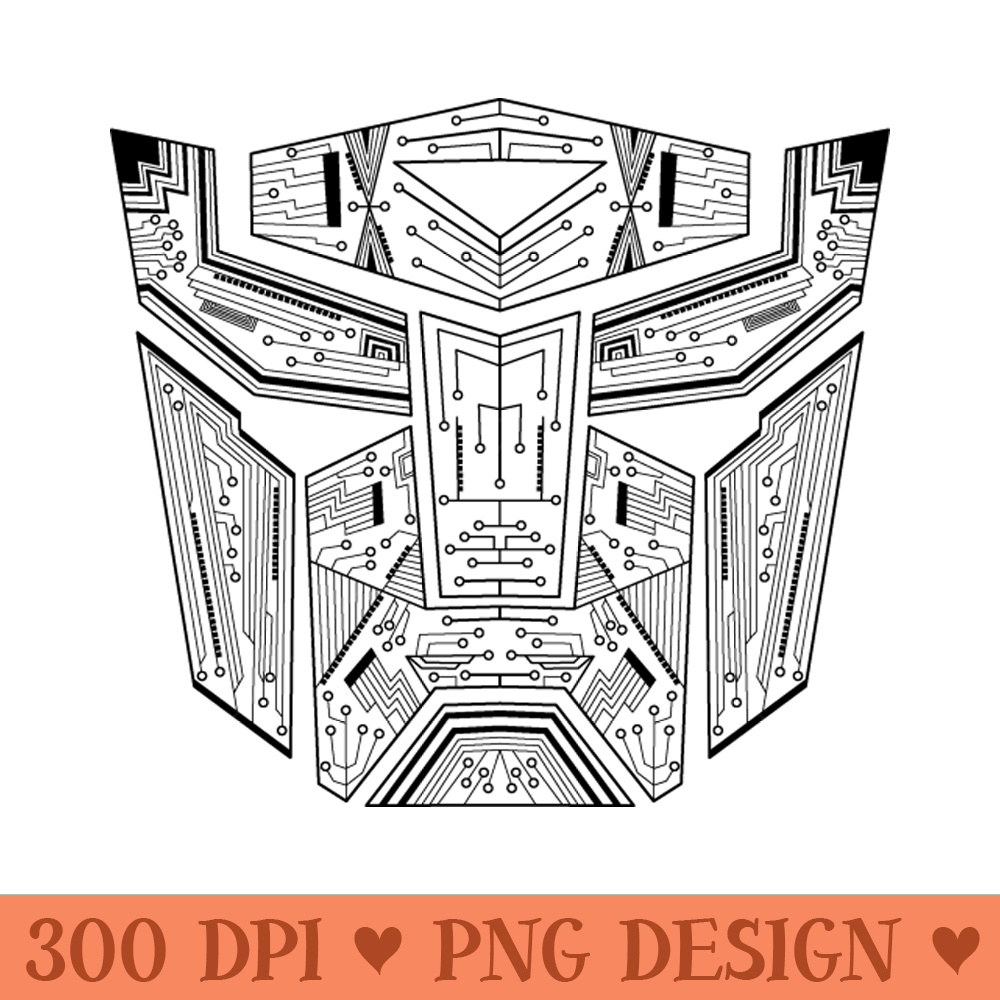 Autobot Tech Black and White - PNG Downloadable Resources - Convenience