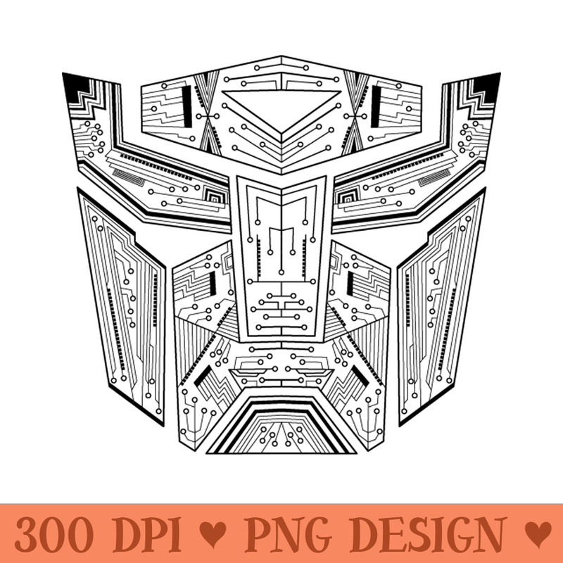 Autobot Tech Black and White - PNG Downloadable Resources - Convenience