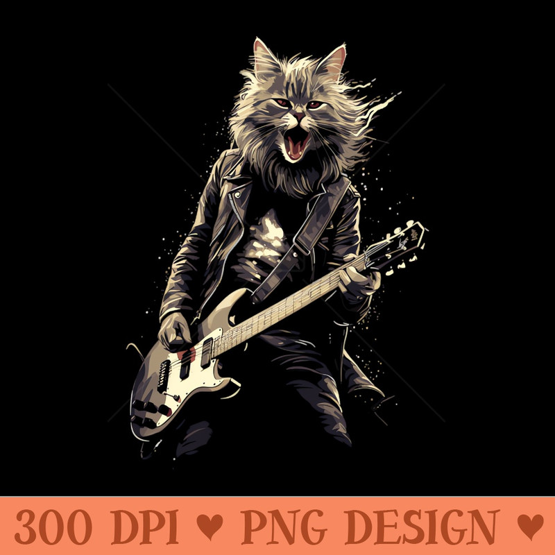Rock u0026 Roll Music Concert Festival Cat Rock Guitar - PNG Download Pack - Popularity