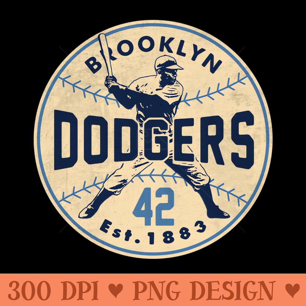 Jackie Robinson Dodgers by Buck Tee - Digital PNG Files - Customer Support