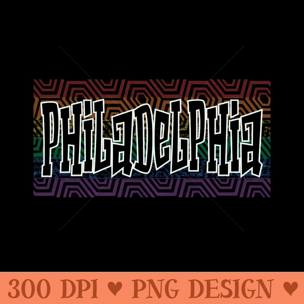 LGBTQ PATTERN USA PHILADELPHIA - PNG Illustrations - Convenience