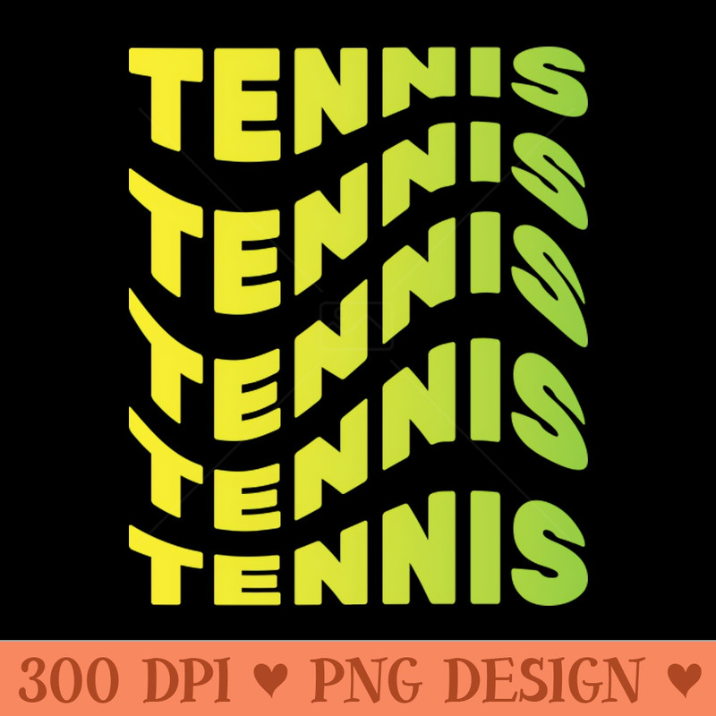 Tennis, Word Repeat, Wave Style - Download PNG Graphics - Flexibility