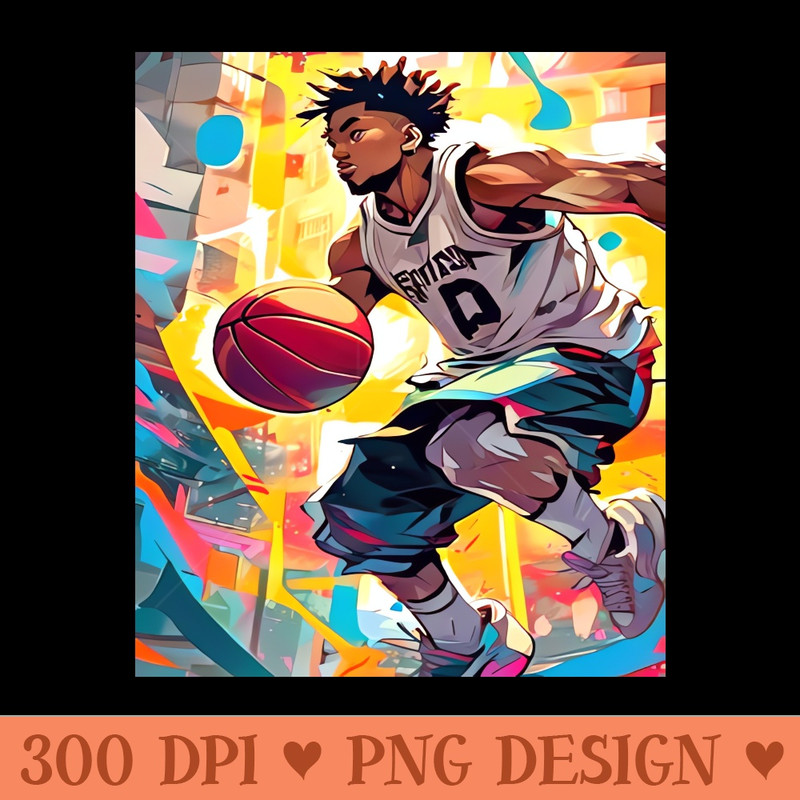 Basketball Streetball Graffiti, Sports - PNG Downloadable Art - Customer Support