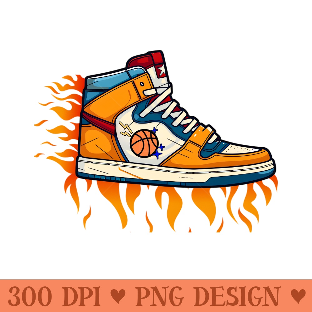 Burning Basketball Shoe Art - Premium PNG Downloads - Professional Design