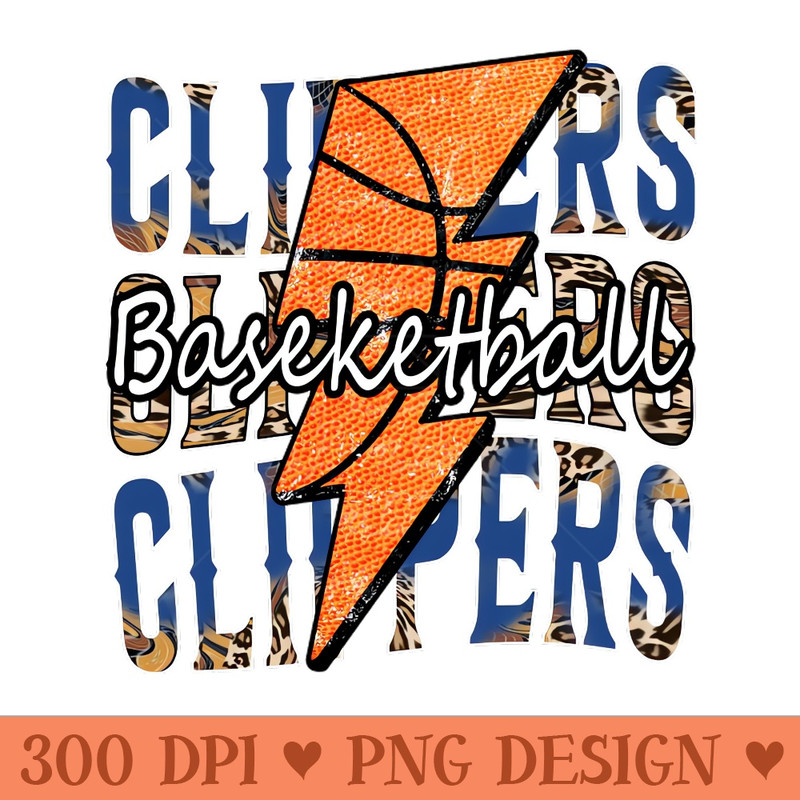Graphic Basketball Clippers Proud Name Vintage - Digital PNG Files - Customer Support