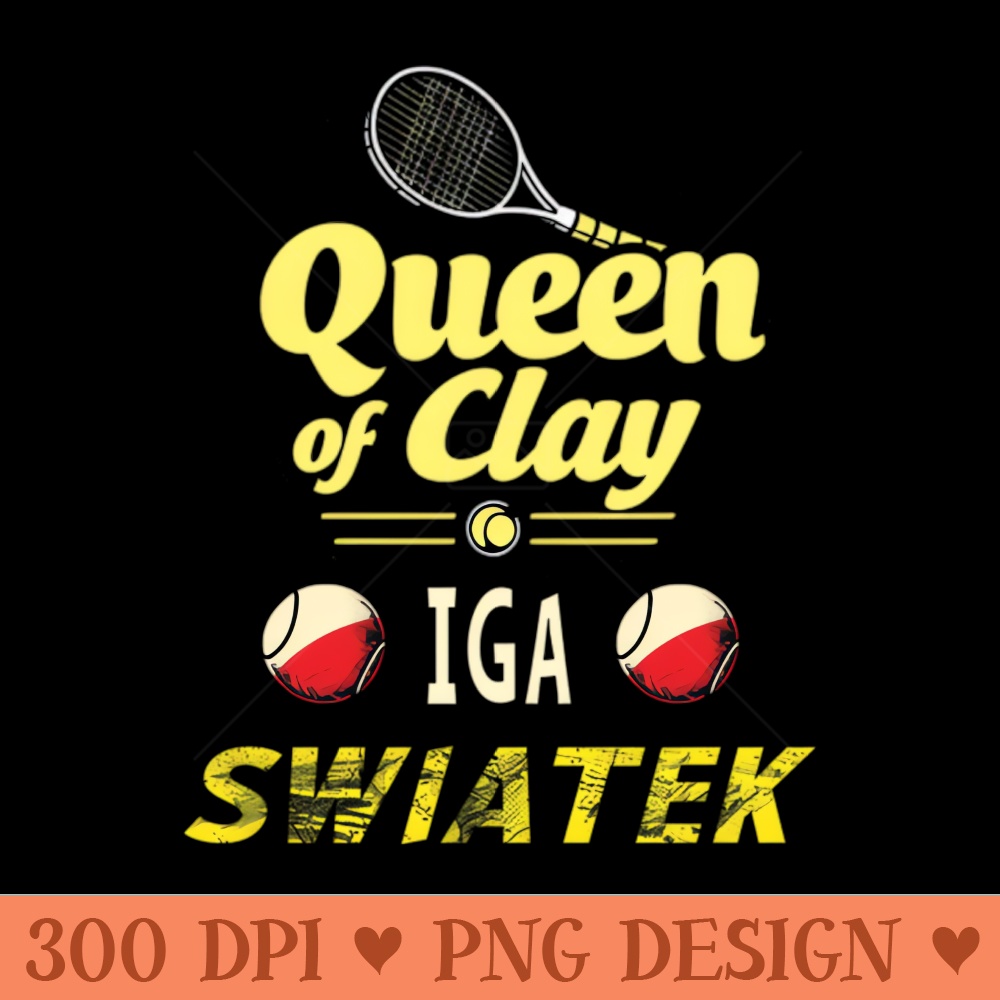 IGA SWIATEK, Queen Of Clay, tennis player, Poland - PNG Clipart - Unique