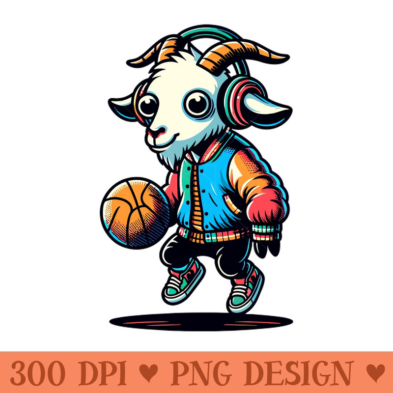 fun goat basketball - PNG Design Downloads - Unique