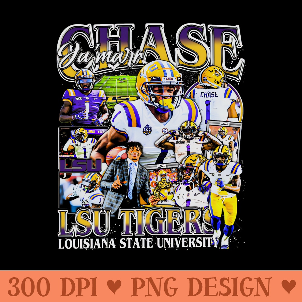 Jamarr Chase College Vintage Bootleg - PNG File Download - Unique