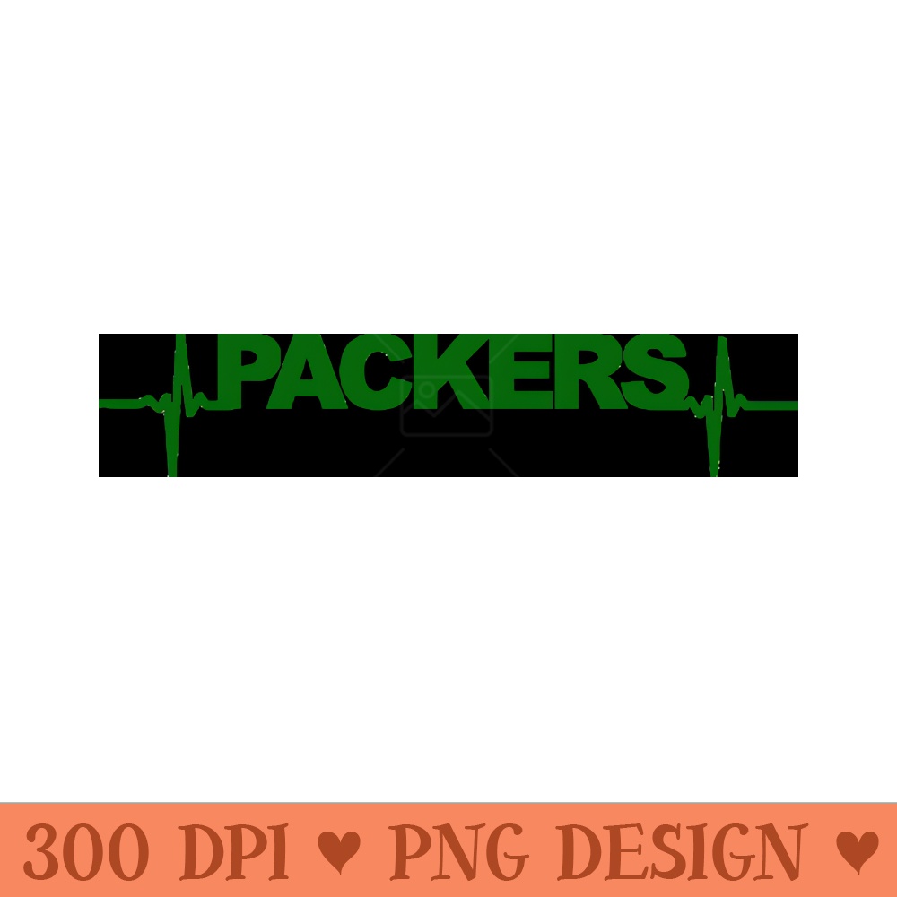packers heartbeat green Tshirt - PNG Download - Flexibility