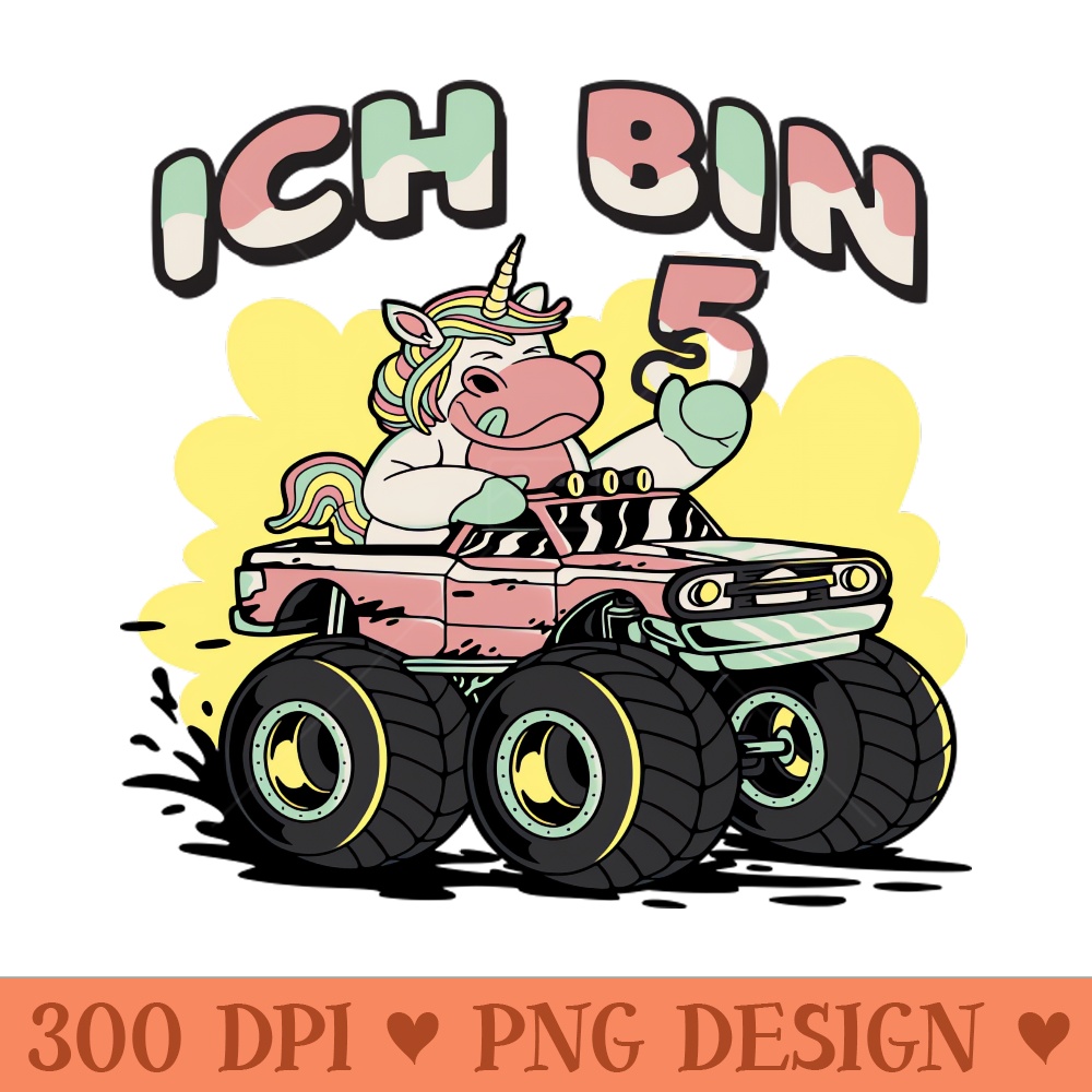 Birthday Unicorn For Five Year Olds - Download PNG Graphics - Good Value