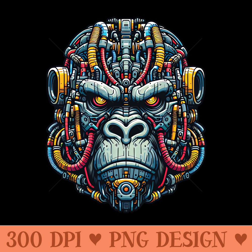 Mecha Apes S04 D79 - Vector PNG Download - Unique
