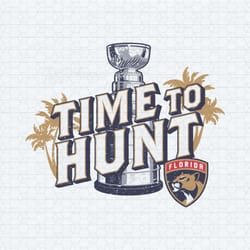 time to hunt stanley cup champions florida hockey svg