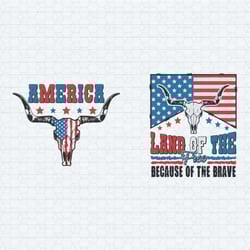 america land of the free because of the brave svg