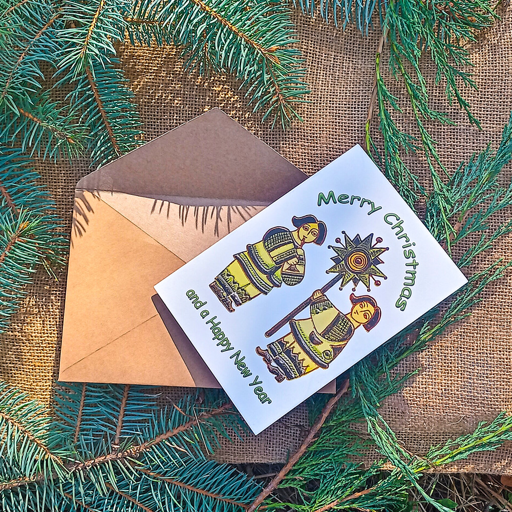 Christmas Card With Envelope Merry Christmas And A Happy New Year Card Christmas Star Card Xmas Greeting CardUkraine 0