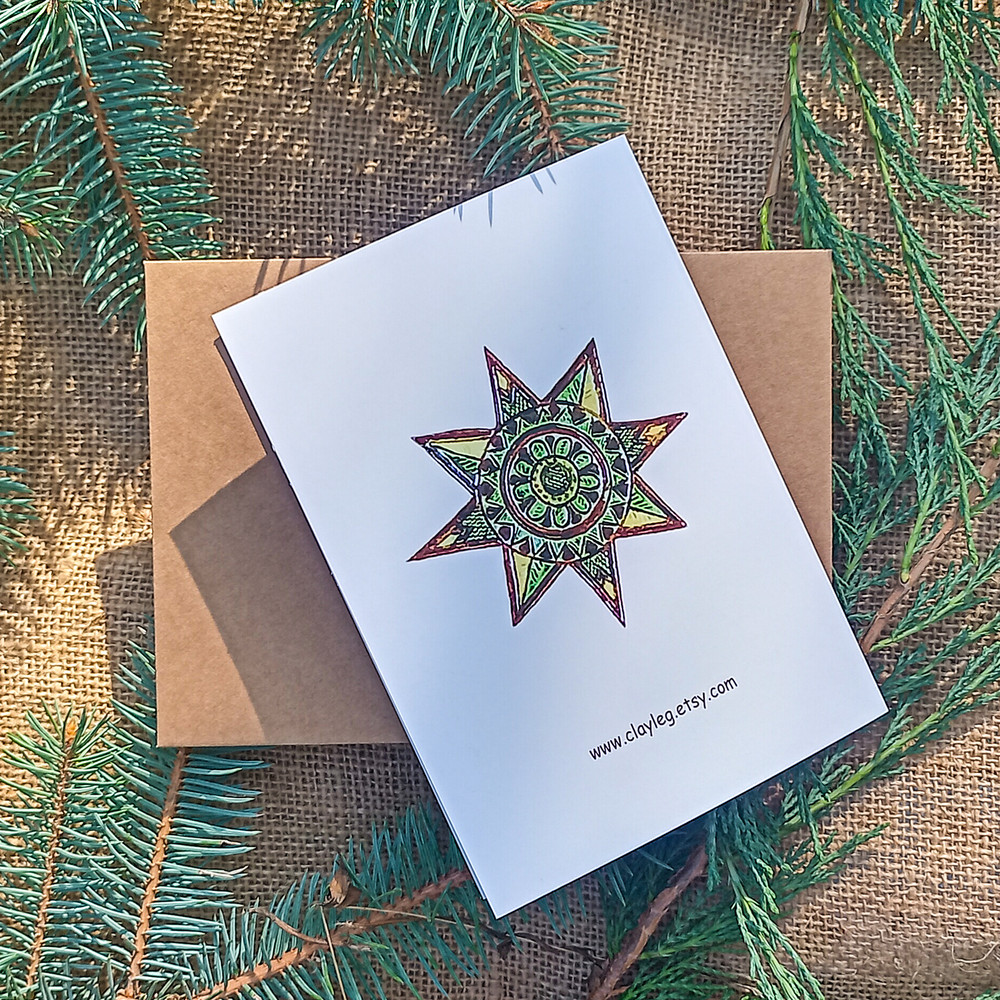 Christmas Card With Envelope Merry Christmas And A Happy New Year Card Christmas Star Card Xmas Greeting CardUkraine 3