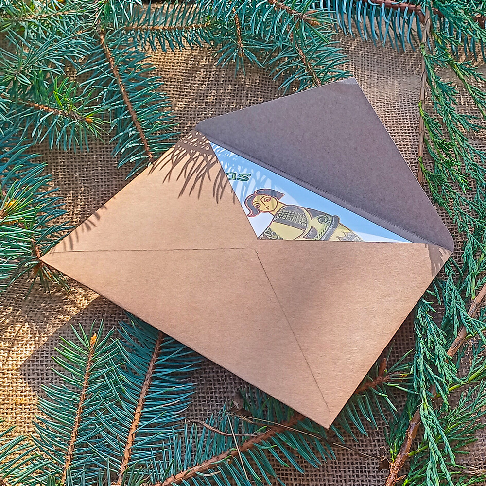 Christmas Card With Envelope Merry Christmas And A Happy New Year Card Christmas Star Card Xmas Greeting CardUkraine 6