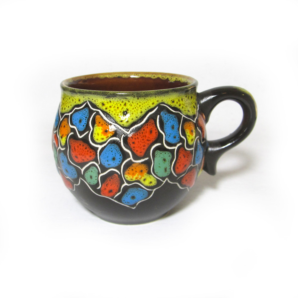 Bright Ceramic Coffee Cuphandmade Ceramic Cupbright Cappuccino Cupgift For Coffee Loverscozy Coffee Cup6 Oz Cupgif 0