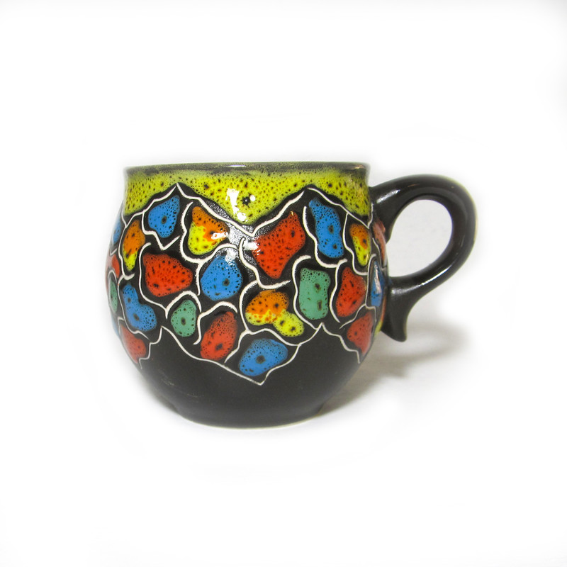 Bright Ceramic Coffee Cuphandmade Ceramic Cupbright Cappuccino Cupgift For Coffee Loverscozy Coffee Cup6 Oz Cupgif 3