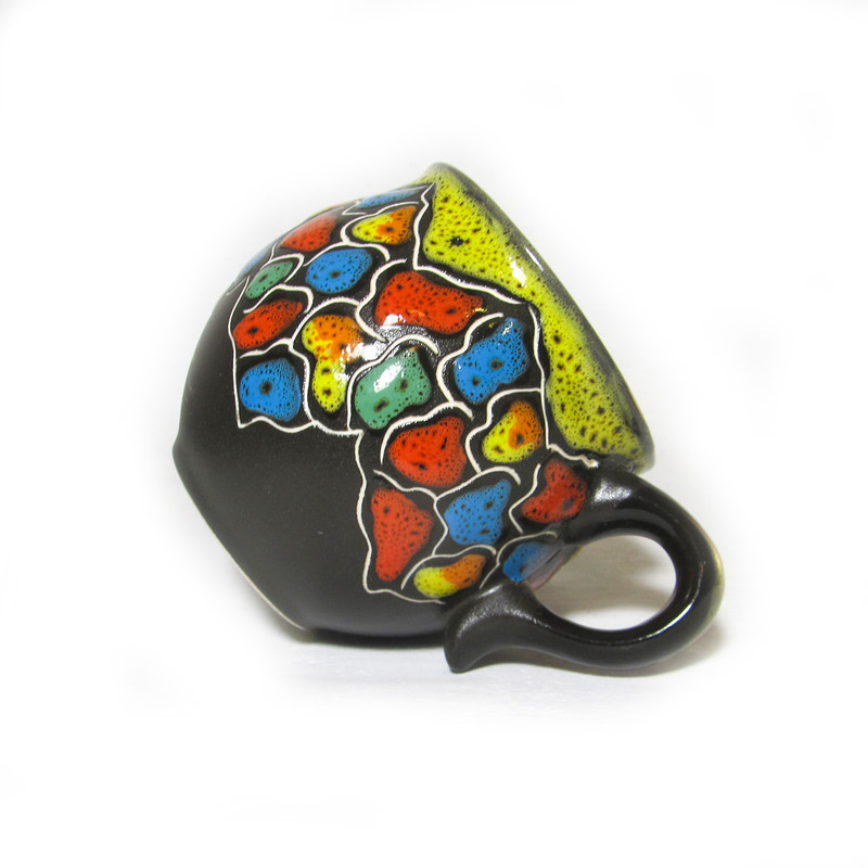 Bright Ceramic Coffee Cuphandmade Ceramic Cupbright Cappuccino Cupgift For Coffee Loverscozy Coffee Cup6 Oz Cupgif 4