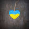 Ceramic Heart Shaped Necklace Pendantceramic Yellow Blue Heart Necklacehandmade Ceramic Heart Jewel 0
