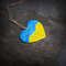 Ceramic Heart Shaped Necklace Pendantceramic Yellow Blue Heart Necklacehandmade Ceramic Heart Jewel 2