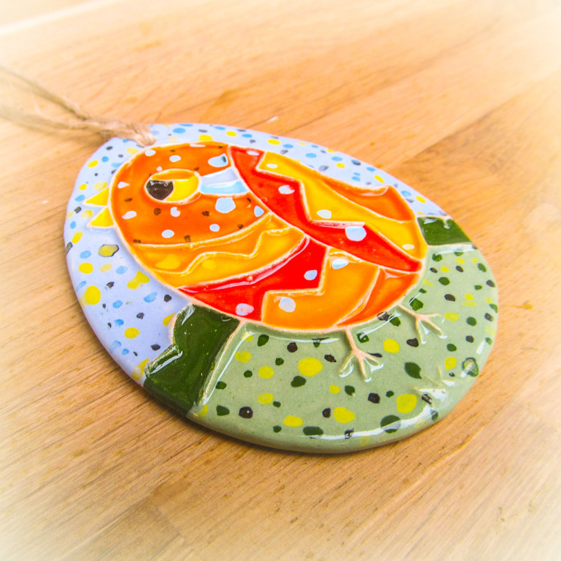 Ceramic Egg With Bird Wall Decorationegg With Bird Easter Decorationeaster Jewelryeaster Necklacech 9