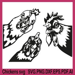chickens svg, chicken face svg, chickens image