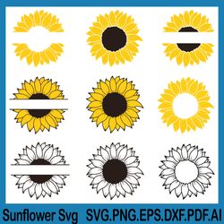 sunflower svg, sunflowers svg, sunflower svg black and white