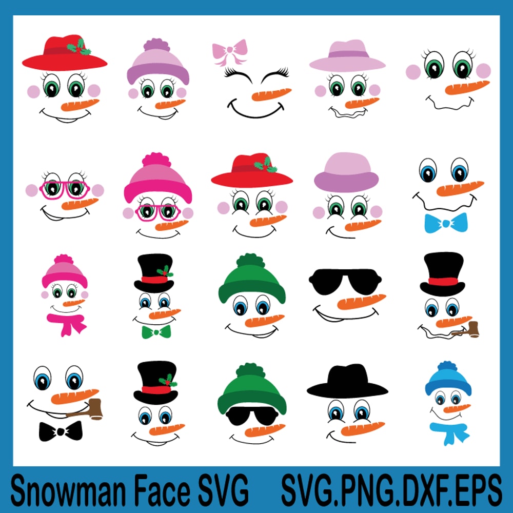 Snowman Face SVG