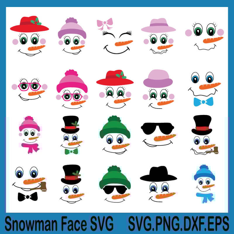 Snowman Face SVG