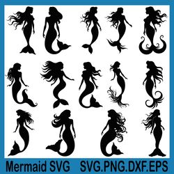 mermaid svg, little mermaid svg, mermaid tail svg