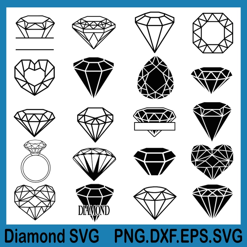 Word Diamond Svg Diamond SVG | Inspire Uplift