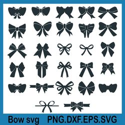 bow svg, hair bow svg, coquette bow svg