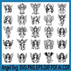 angel svg, angel wing svg, svg angel wings