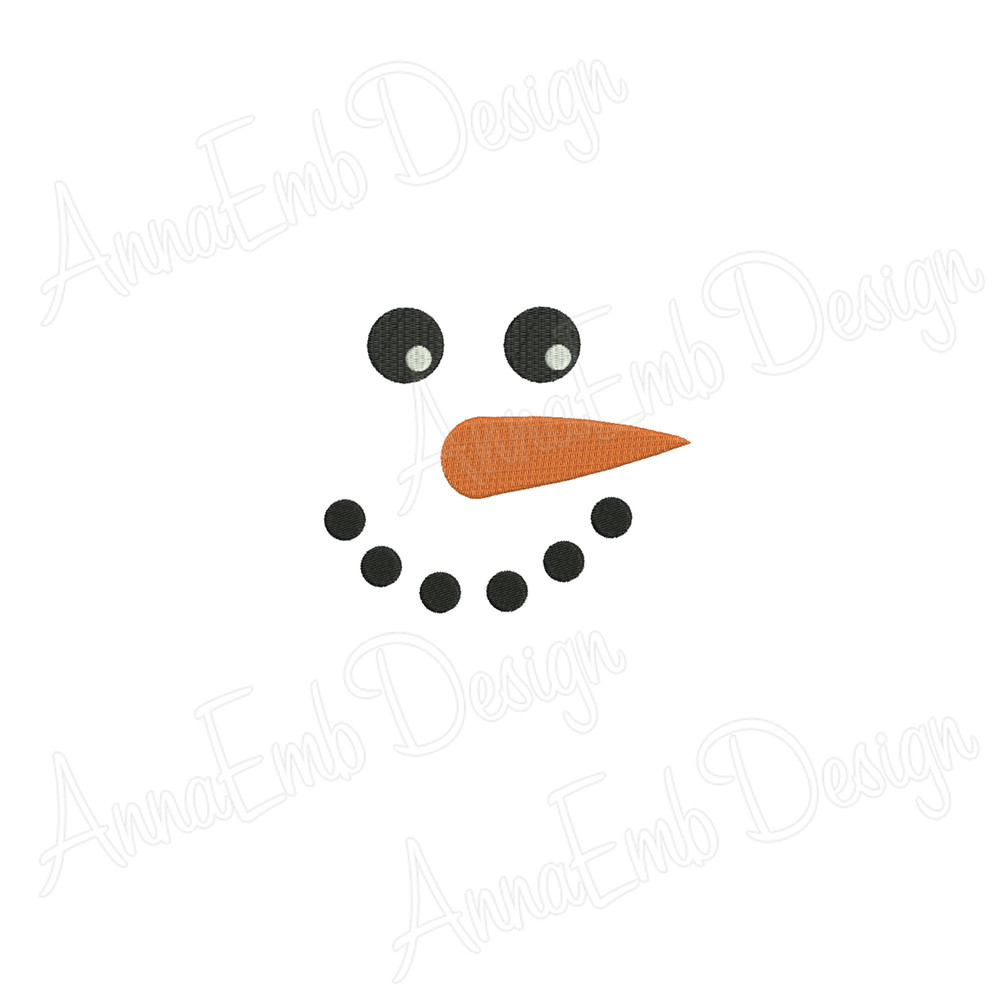Snowman Face Embroidery Design Mini Snowman Machine Embroidery Christmas Embroidery Christmas Snowm 1