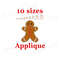 Gingerbread Man Applique Embroidery Design Mini Gingerbread Man Christmas Embroidery Design Machine 0