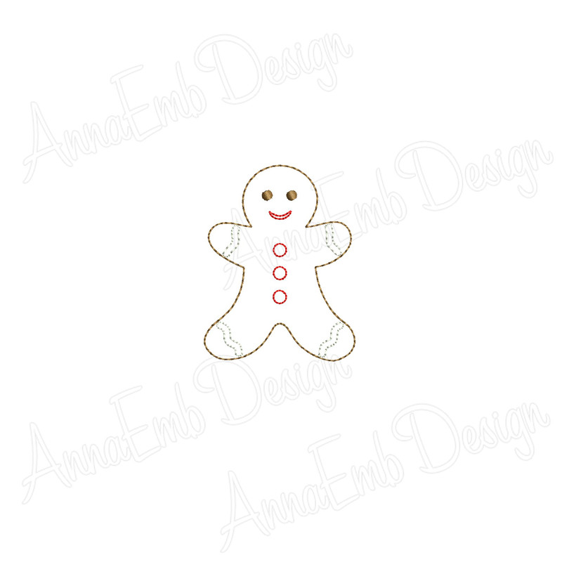 Gingerbread Man Embroidery Design Mini Gingerbread Man Christmas Embroidery Machine Embroidery Desi 1