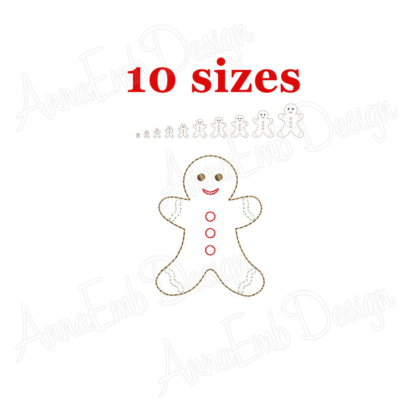 Gingerbread Man Embroidery Design Mini Gingerbread Man Christmas Embroidery Machine Embroidery Desi 0