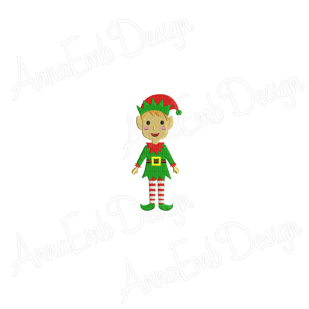 Christmas Elf Embroidery Design Mini Elf Elf Filled Stitch Baby Embroidery Christmas Design Cute El 1