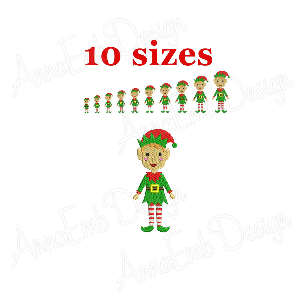 Christmas Elf Embroidery Design Mini Elf Elf Filled Stitch Baby Embroidery Christmas Design Cute El 0
