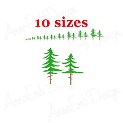 tree embroidery design. camping embroidery design. tree mini. tree silhouette. christmas tree design. machine embroidery