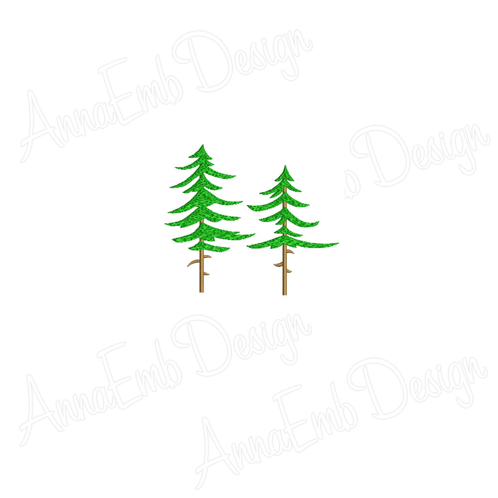 Tree Embroidery Design Camping Embroidery Design Tree Mini Tree Silhouette Christmas Tree Design Ma 1