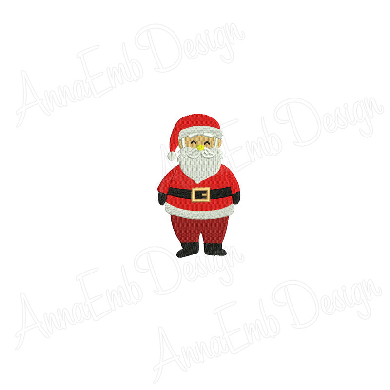 Santa Claus Embroidery Design Santa Claus Silhouette Mini Santa Claus Machine Embroidery Christmas 1