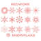 Snowflake Embroidery Machine Design Redwork Patterns Cristmas Embroidery Snowflake Embroidery Snow  1