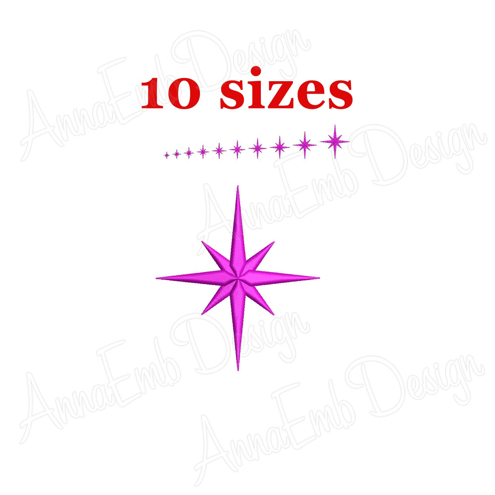 Star Embroidery Design Star Machine Embroidery Star Filled Stitch Star Silhouette Mini Embroidery M 0