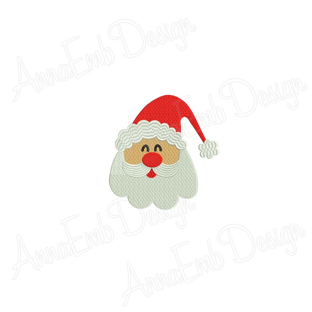 Santa Claus Embroidery Design Santa Claus Silhouette Mini Santa Claus Machine Embroidery Head Santa 1