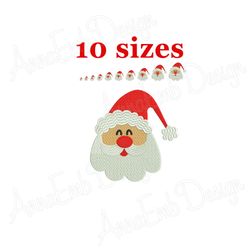 santa claus embroidery design. santa claus silhouette. mini santa claus. machine embroidery. head santa claus.