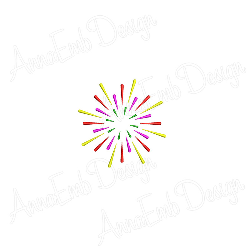 Fireworks Embroidery Design 4th Of July Embroidery Designs Fill Embroidery Design Patriotic Firewor 1