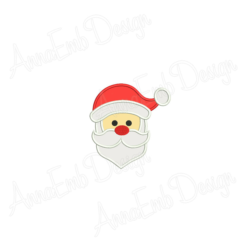 Santa Claus Applique Embroidery Design Santa Claus Embroidery Mini Santa Claus Christmas Embroidery 1